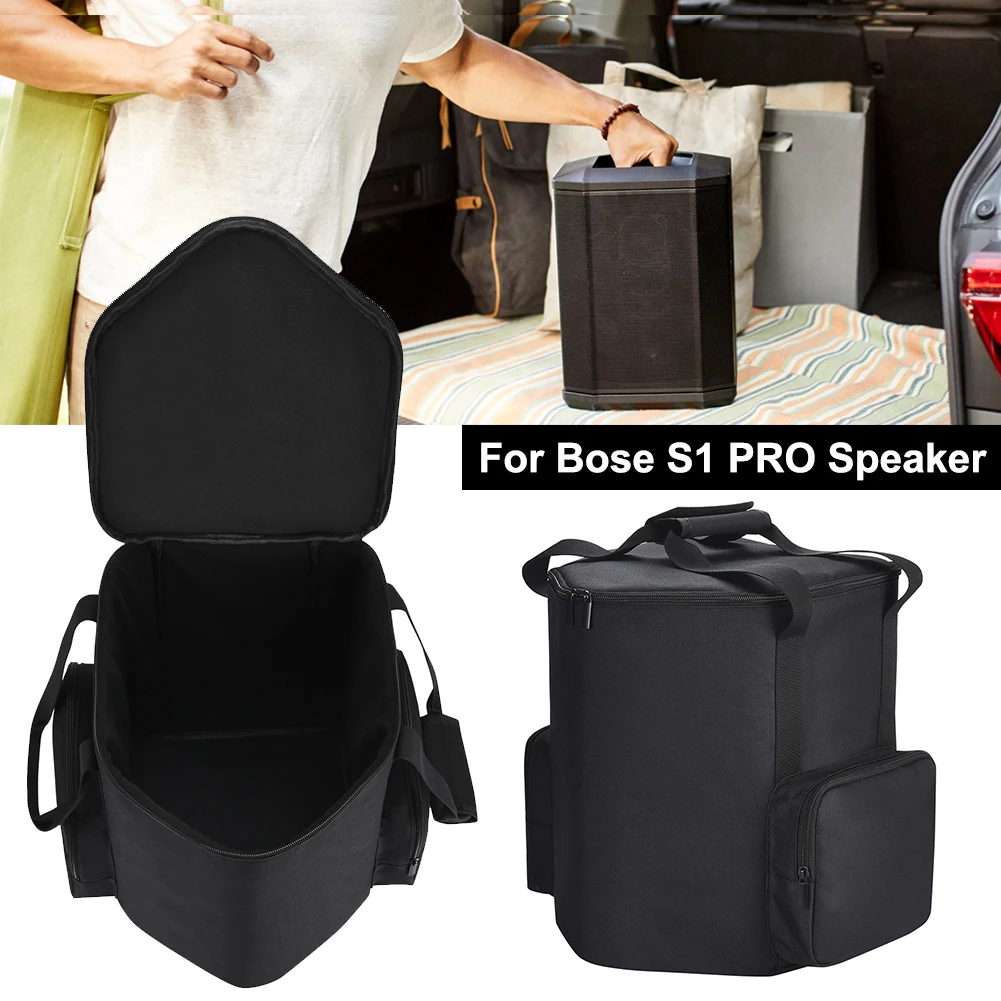 Carrying Storage Bag Scrarch Proof Hard Protective Bag with Pockets Fall Preventive Travel Case for Bose S1 Pro Audio Microphone