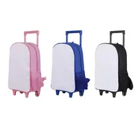 Portable Trolley School Bag Sublimation Blank Wheeled Schoolbag Student Book Bag Travel Storage Bags For Heat Transfer Print 1