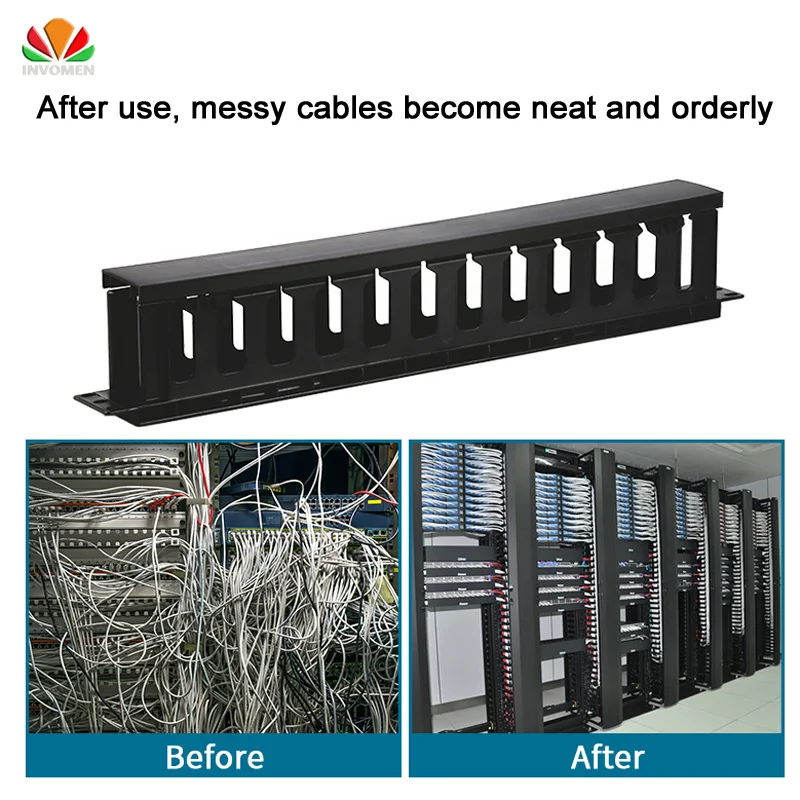 19&rdquo; Cabinet 1U Network Rack Cable Management 12 Ports Thickened Plastic Distribution frame Organizers Panduit AMP Patch Panel rj45 patch panel