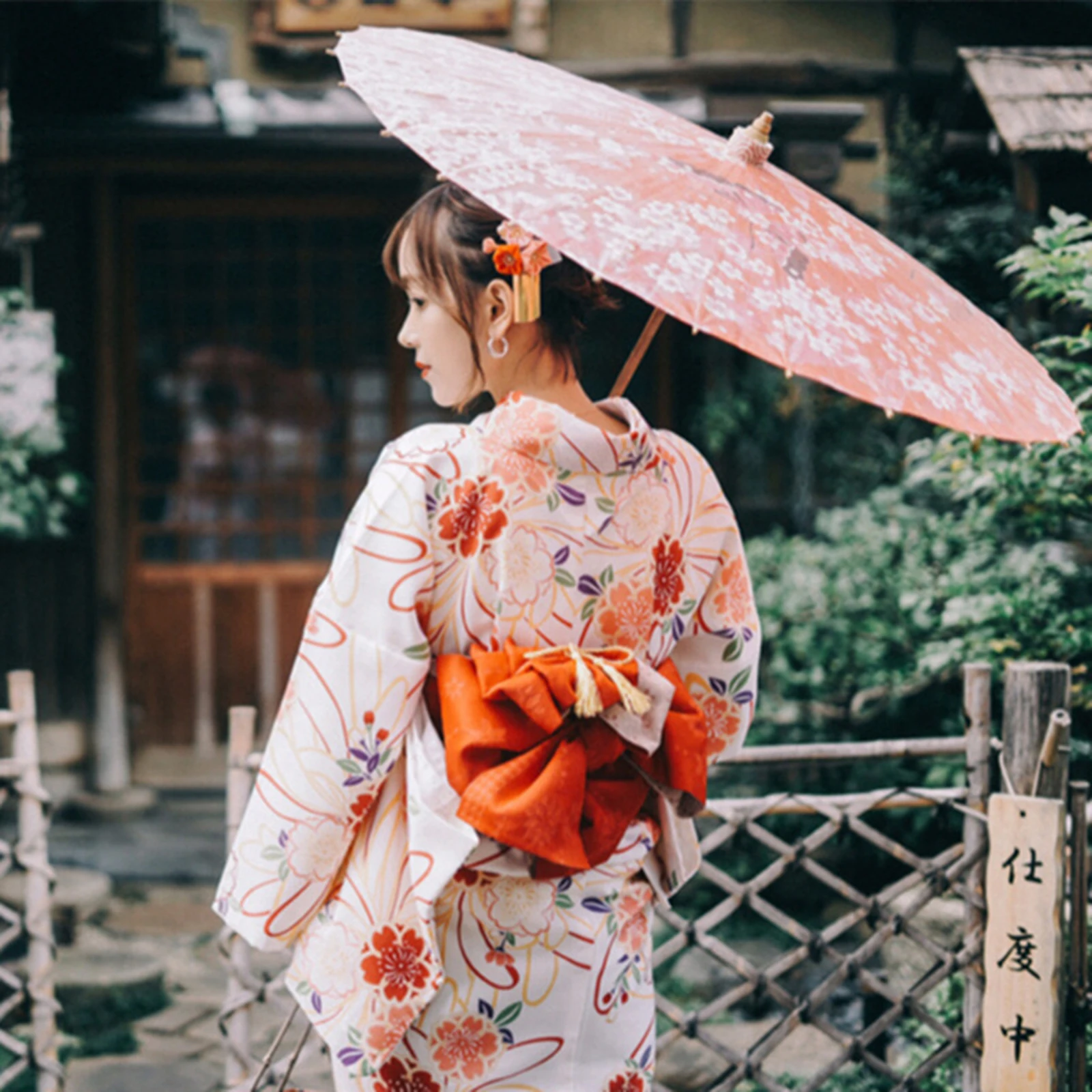 Women Japanese Kimono Lightweight Traditional Yukata for Festival Performance