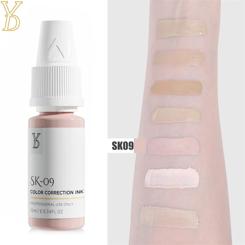 YD 10ML Skin Camouflage Pigments Permanent Makeup Ink Stretch Mark Scar Vitiligo Cover Tattoo Ink for Restore Natural Skin Tones