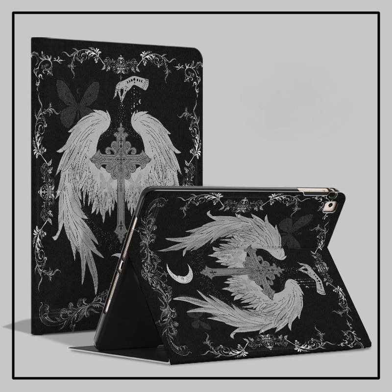 Sleek Black Tablet Protective Cover and Stand