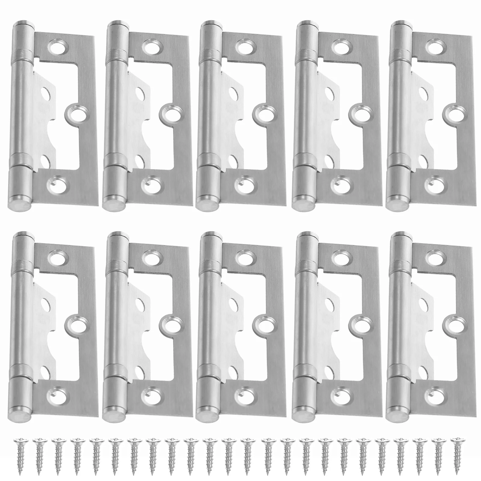 

6 Pairs Cabinet Hinge Flush Door Hinge 3 Inch Non-mortise Chest Hinge Supply