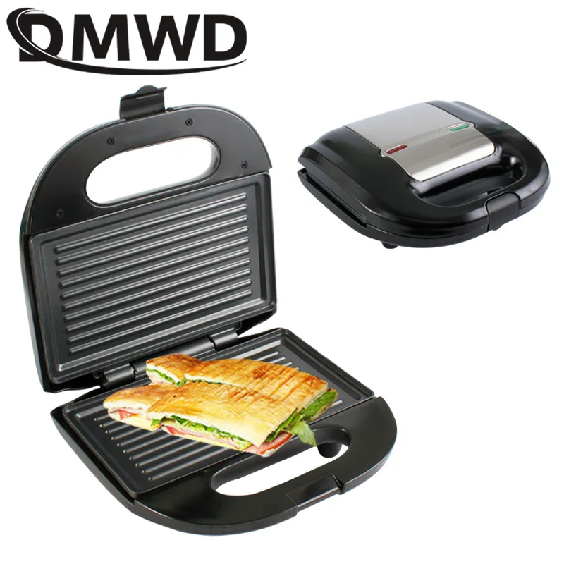 110V Electric Sandwich Waffle Panini Machine Multifunction Eggs Sandwich Maker Mini Bread Grill Steak Frying Oven Waffle Iron EU