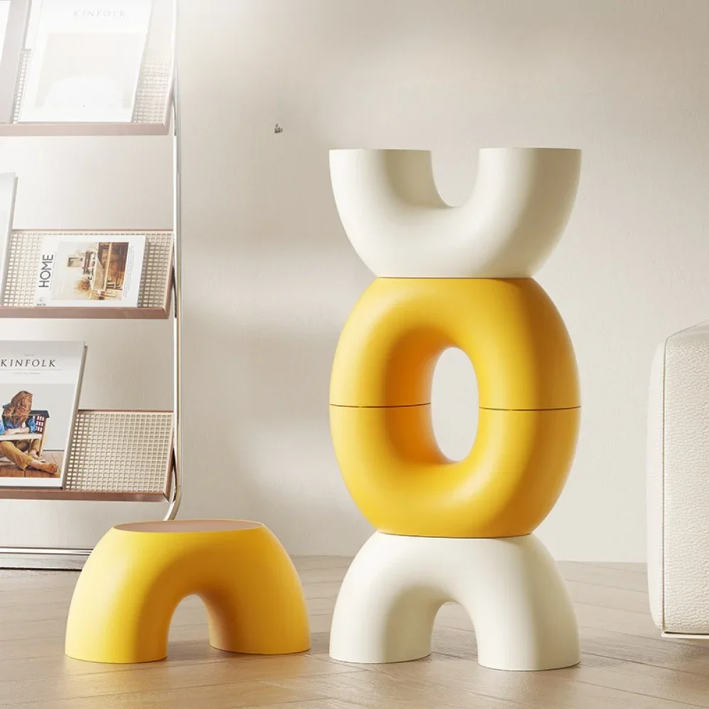 Creative Rainbow Stool Simple Ring Small Bench Home Rounded Comfortable Stool Durable Non-slip Shoe Changing Ins