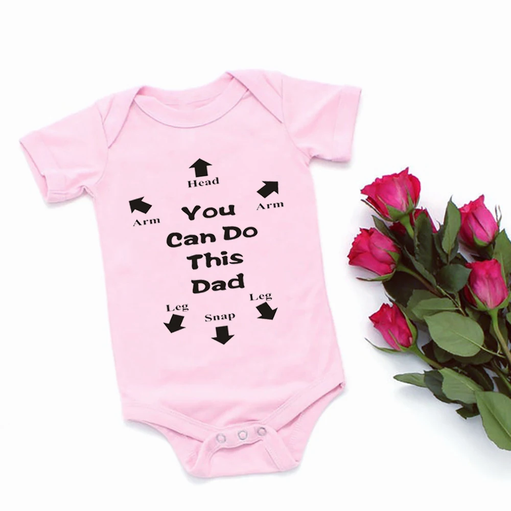Summer Babi Clothes Dad You Can Do It Baby Body Neonato Regali Per I Nuovi Genitori Cotton Babi Girl Pagliaccetto Abbigliamento Neonato