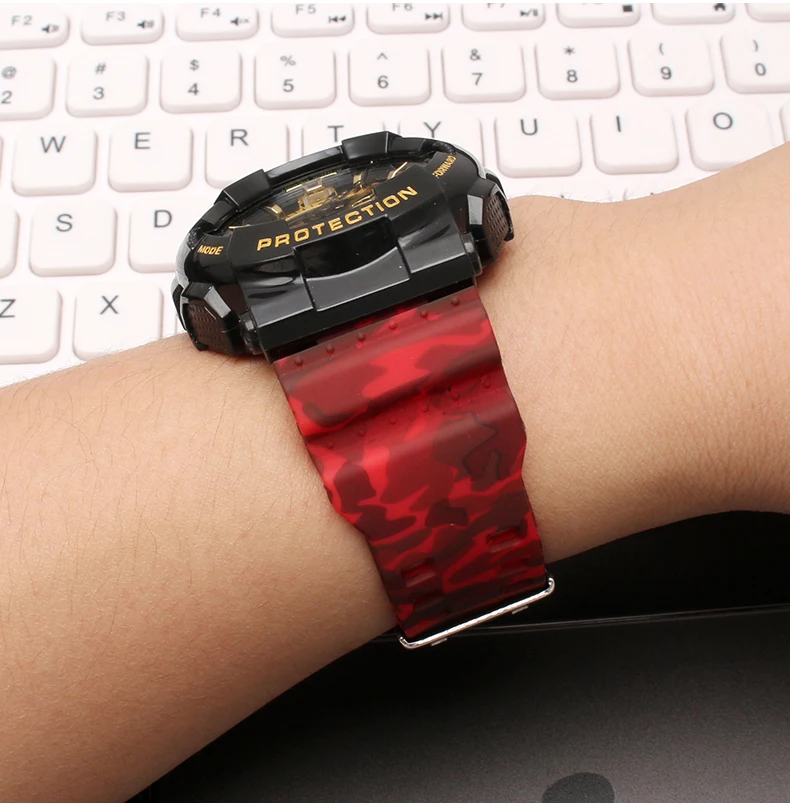 Bracelet Camouflage Pour G-Shock - Compatible GA-100, GA-110, Etc., Neuf Avec étiquettes