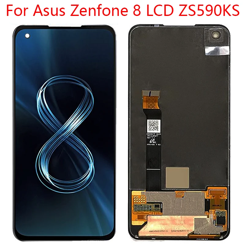 

5,9 "оригинальный для Asus Zenfone 8 ZS590KS-2A007EU ЖК-дисплей, сенсорный экран, дигитайзер для Zenfone8 I006D ZS590KS LCD