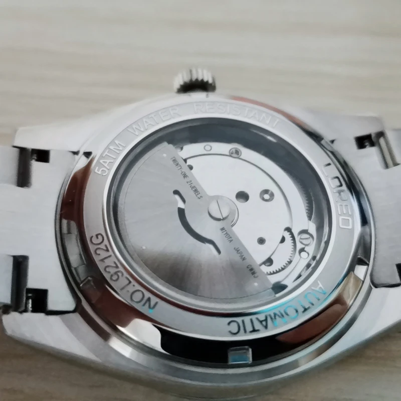 LOREO Men Watch Luminous Sapphire Clock Men's MIYOTA Automatic Mechanical Watches Top Brand Luxury 5ATM Waterproof Relogio