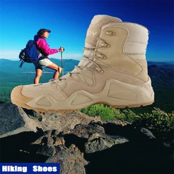 Men's Winter Hiking Trekking Shoes Waterproof Tactical Outdoor Ventilation High-Top Husband For Women Mountaineering Shoes