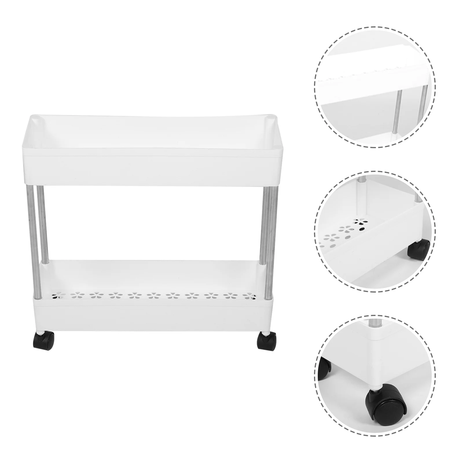 

1pc Household Items Storage Cart Rack Floor-type Trolley Stand Storage Cart
