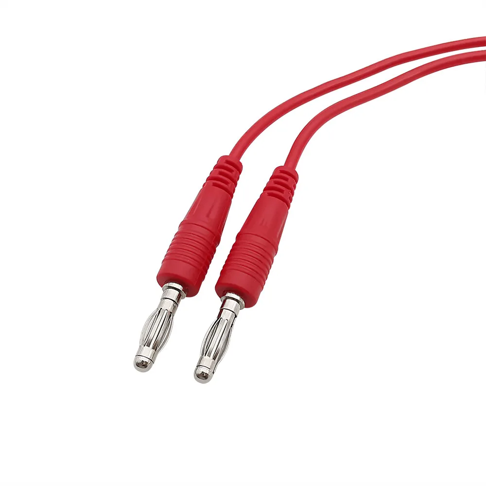 1Pair 4mm Banana Plug to Banana Plug Multimeter Test Lead Cable Wire Electrical Connector Red Black