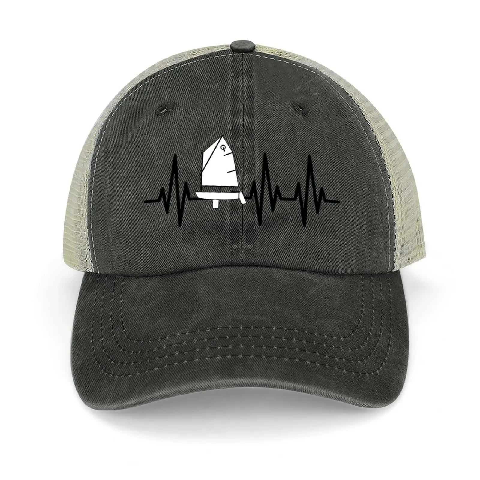 Sailing Optimist On Heartbeat- Optimist Sailing Cowboy Hat Vintage Bobble Hat Women'S