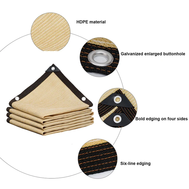 Napellenző Vízálló Napsugár Árnyékvédelem Árnyék Vitorla Kemping Árnyékos Nagy Kültéri Lombkorona Kerti Udvar - Image 6