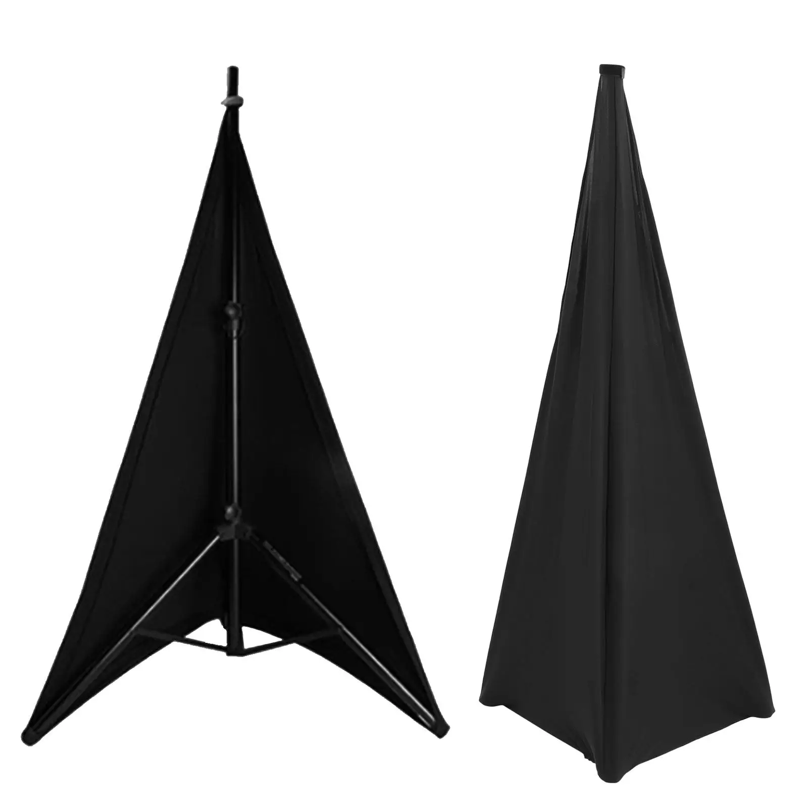 2Pcs 스피커 스탠드 커버 쇼 연회 웨딩 스테이지 액세서리에 대 한 탄성 폴리 에스터 스피커 홀더 커버