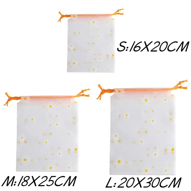 20Db Virágos Százszorszép Tároló Táskák Hordozható Utazási Húzózsinór Ruha Cipő Szervező Vízálló Smink Csomagoló Táska - Image 6