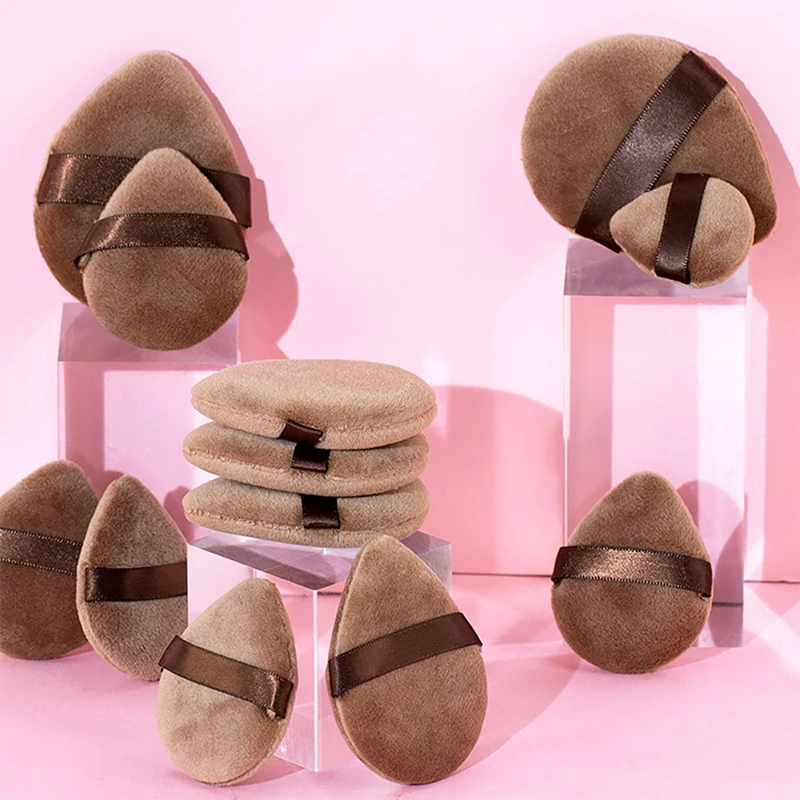 Powder Puff Drop Shape Cosmetic Puff Soft Makeup Sponge For Face Eye Contouring Washable Crystal Velvet Puffs Makeup Accessories 5
