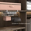 1PC Stainless Steel Hanging Kitchen Storage Rack with Hooks Paper Towel and Utensils Holder Cutting Board Storage Shelf 5