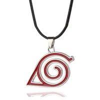 Collier Konoha Anime chaud Akatsuki pendentif nuage rouge Uzumaki accessoires Anime porte-clés Cosplay Akatsuki Itachi bijoux de dessin animé 3