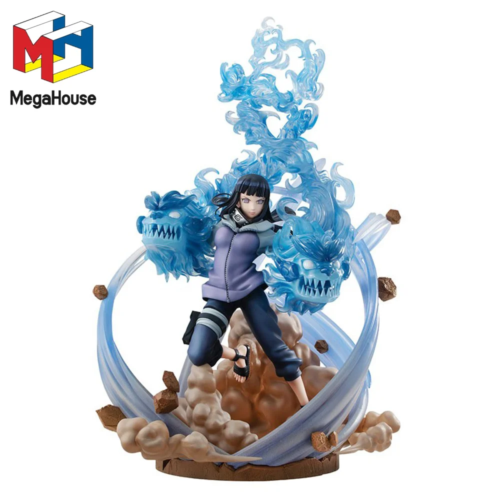 

In Stock Original MegaHouse GALS Naruto Hyuuga Hinata Figure Double Lion Fist Anime Collectible Boxed Model Dolls Festival Gift