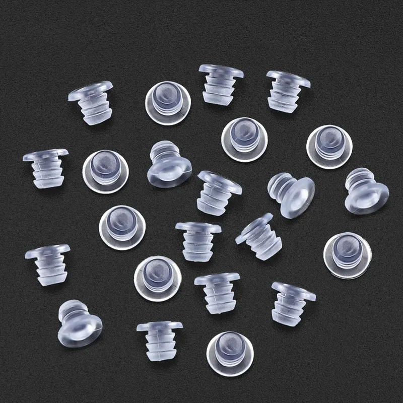 Transparent Rubber Screws Hole Plugs Anti collision Embedded Cabinet Door Bumpers Anti-slip Foot Pad Furniture Fasteners rubber furniture pads 20pcs