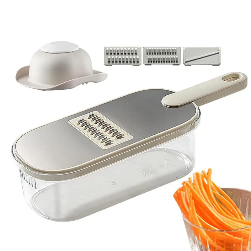 

Multi-functional Vegetable Cutter Fruit Slicer Cutter Chopper Grater With Container Kitchen Accessories Basket Vegetable Slicer