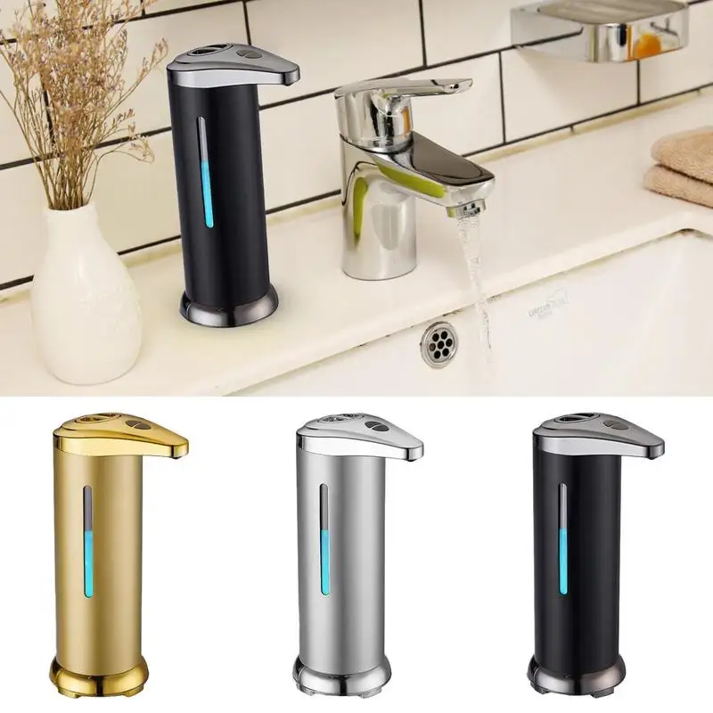 

Automatic Liquid Hand Soap Dispenser Battery Operated Touchless washing Hand Stainless Steel Soap Pump Bathroom Home Accessories