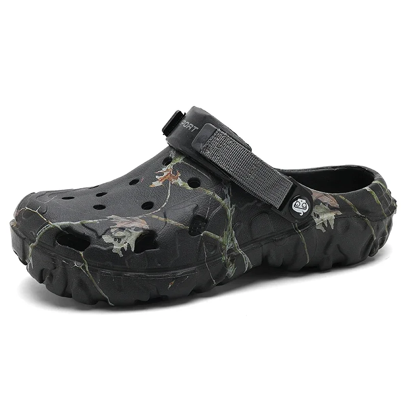 Summer Sandals Summer Outdoor Beach Sandals Men Clogs Shoe Women Slippers Camouflage Platform Aqua Shoes Soft EVA Indoor Home Slides Flip Flops