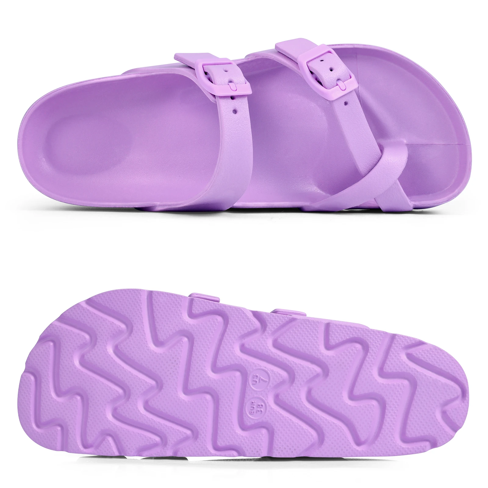 Pillow Sandals for Women Men Thick Sole Adjustable Buckles EVA Flat Sandals Summer Nonslip Cloud women sandals