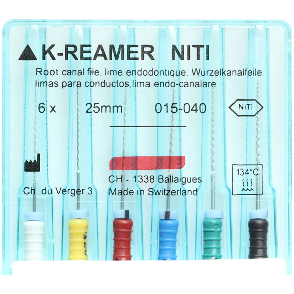 10 Packs Dental K-REAMERS NITIFLEX FILE 21/25mm 15-40 NiTi Flexible Endo Root Canal Files Hand Use Endodontic Dentistry Products 4