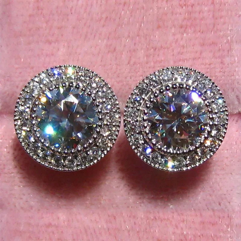 Stud Earrings Delicate Small Round Women with Shiny Cubic Zirconia Simple Versatile for Teens Fashion Jewelry