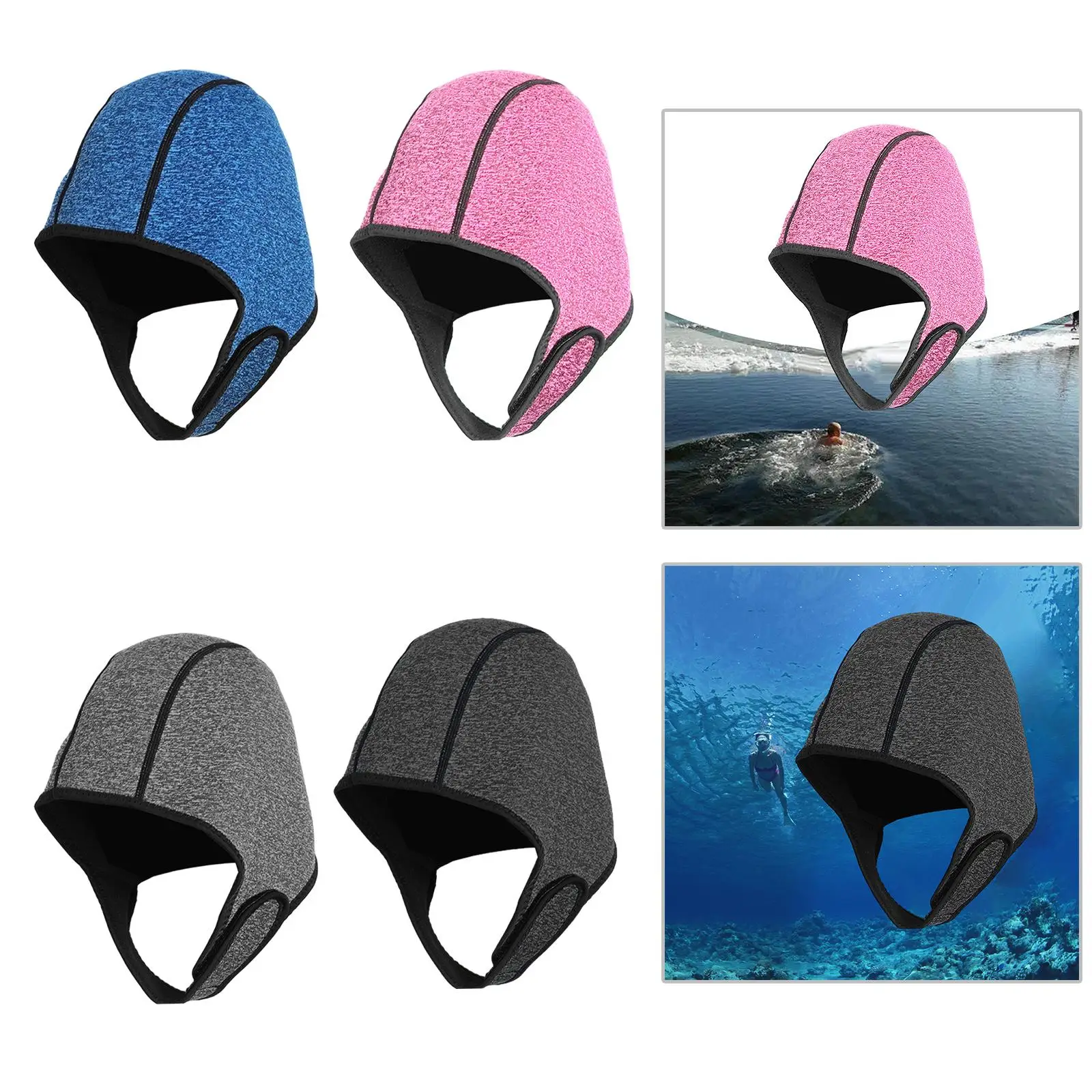 

2mm Neoprene Diving Hood for Women Men Swim Hat for Surfing Rafting Canoeing