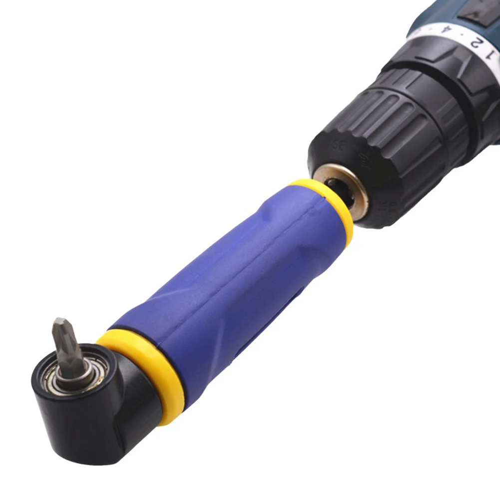 1/4 Inch 90° Degree Right Angle Attachment Universal Screwdriver Socket Adapter Labor-saving Drill Bit Corner Adapter Rotatable