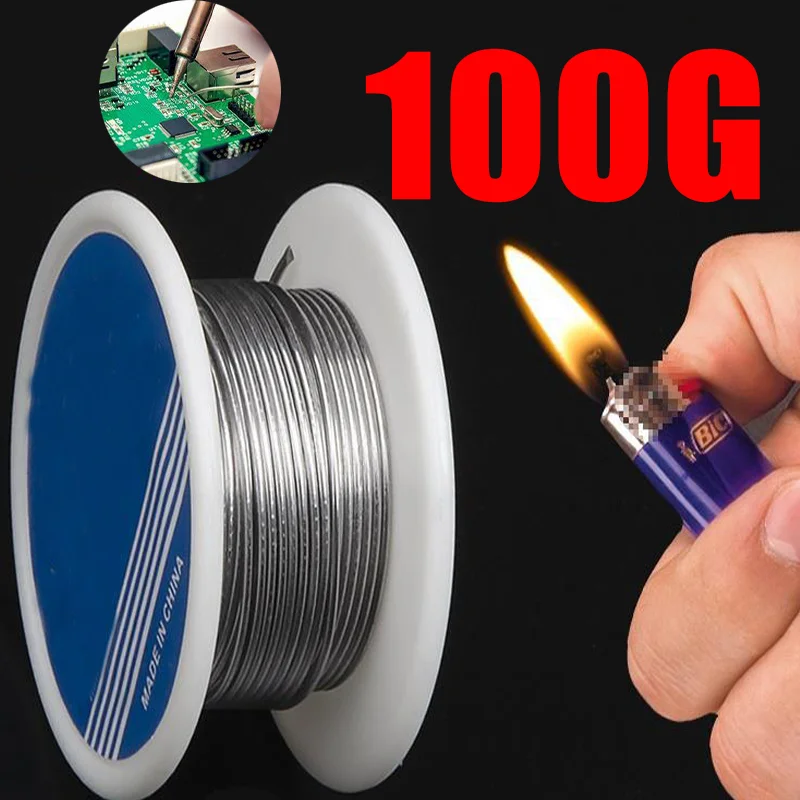 Soldering Wire Tin Wire Soldering Wire Flux Melt Rosin Core Solder Roll No-clean for Electrical Repair IC Repair