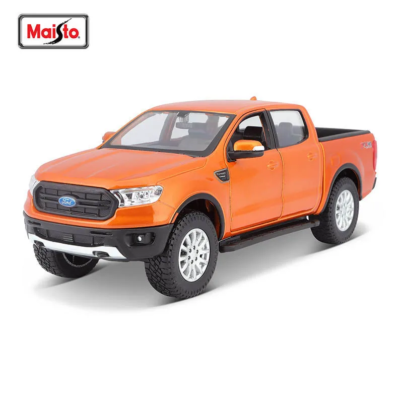 

Maisto 1:27 Ford Ranger orange Super Duty car model die-casting static precision model collection gift toy tide play