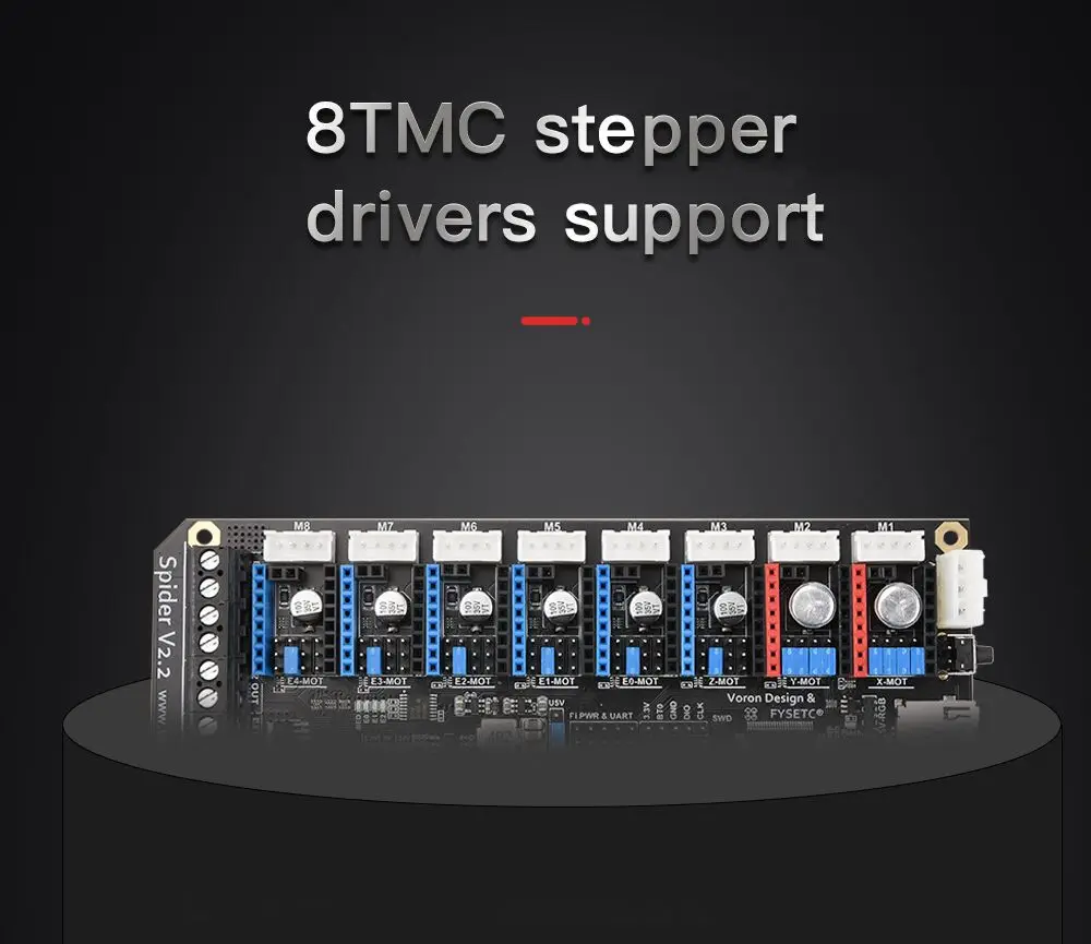 FYSETC Spider V2.2 Motherboard 32Bit Controller Board TMC2209 3D printer Part VS Octopus Replace For Voron 2.4 Voron Trident belt 3d printer