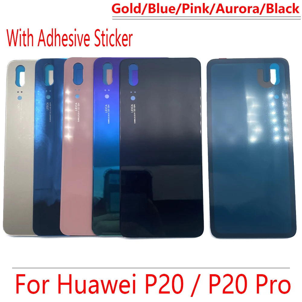 

Back Battery Glass Cover Case With Adhesive Sticker Replacement Housing Door For Huawei P20 / P20 Pro Back Cover Housing Parts