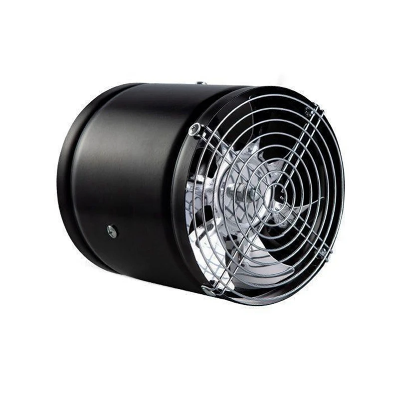 

6Inch Pipe Exhaust Fans Powerful Silent Ventilation Fan Air Ventilator Metal Pipe Ventilation Exhaust Fans Black