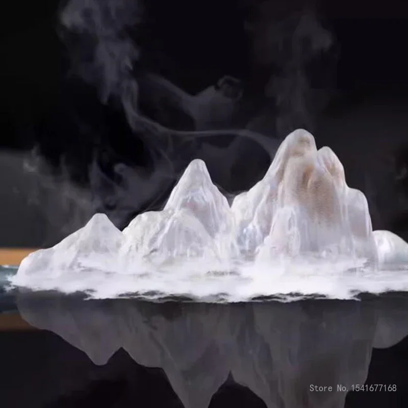 Classical Mountain Peak Style Incense Burner, Colored Glaze Aromatherapy Stove, Home Living Room Office Teahouse Decor Line, 1Pc