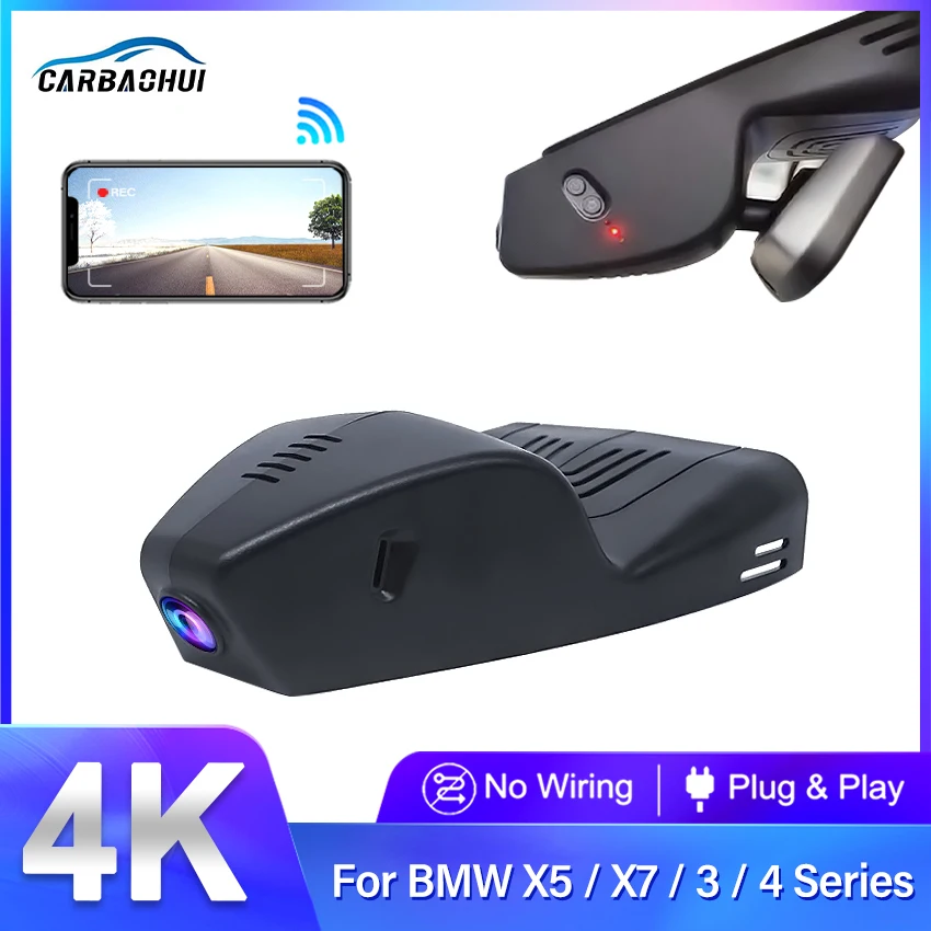 4K 2160P Wifi Dash Cam Car Camera Car Dvr Per Bmw 1 3 5 Series G30 X5 G05 F15 E70 E53 2019 2020 2021 2022 2023 Wireless Dashcam