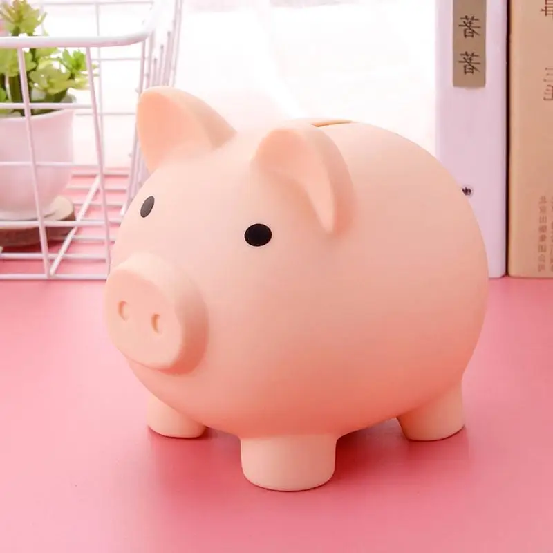 103A for Creative Plastic Cartoon Pig Unbreakable Kids Children Money Coin Saving Jar Storage Box Birthday Gifts To 3