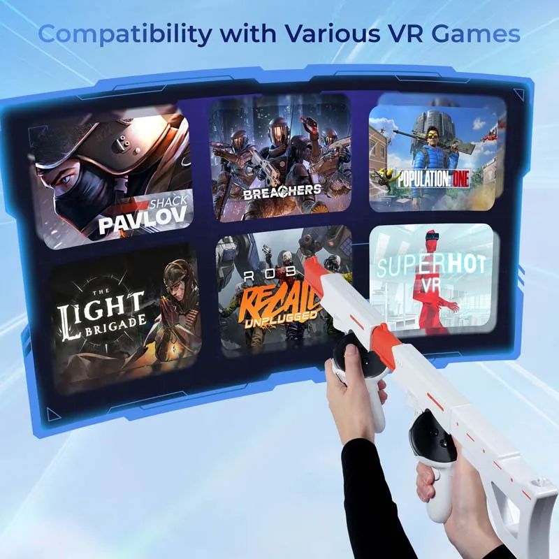 DEVASO for Meta Quest 3/3S VR glasses Machine Gun stock mount shooter game expansion mount accessories vr2 stock accessories