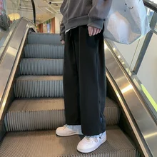 

New Casual Sports Pants Men's Korean Version of Solid Color Straight Outdoor Casual Pants Sports Jogging Pants Спортивные штаны