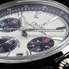 Cronos L6035 Chronograph 38.5mm Quartz Wristwatches Miyota 6S20 Black&White Panda Dial Sapphire Waterproof 10Bar BGW-9 Watches 2