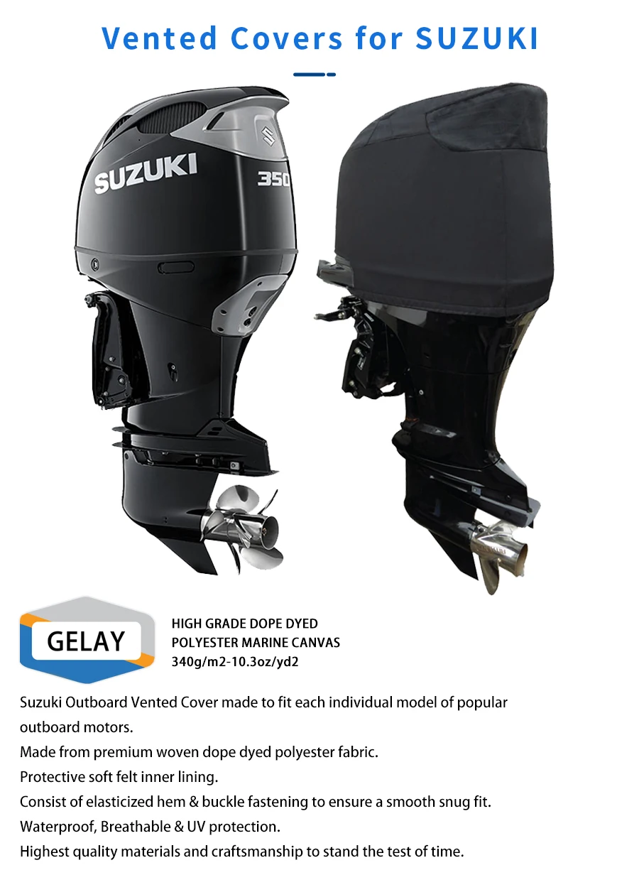 Flickermarine Ventilation Covers for Suzuki 20hp Outboard Engines DF15A,DF20A(2012)