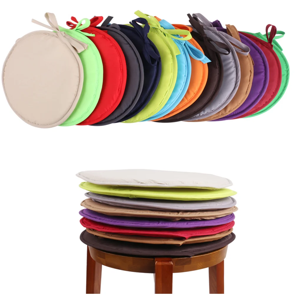 Round Seat Cushions Ties Bistro Outdoor Decorative Pillows Car Pad Chair for Home Purple 5