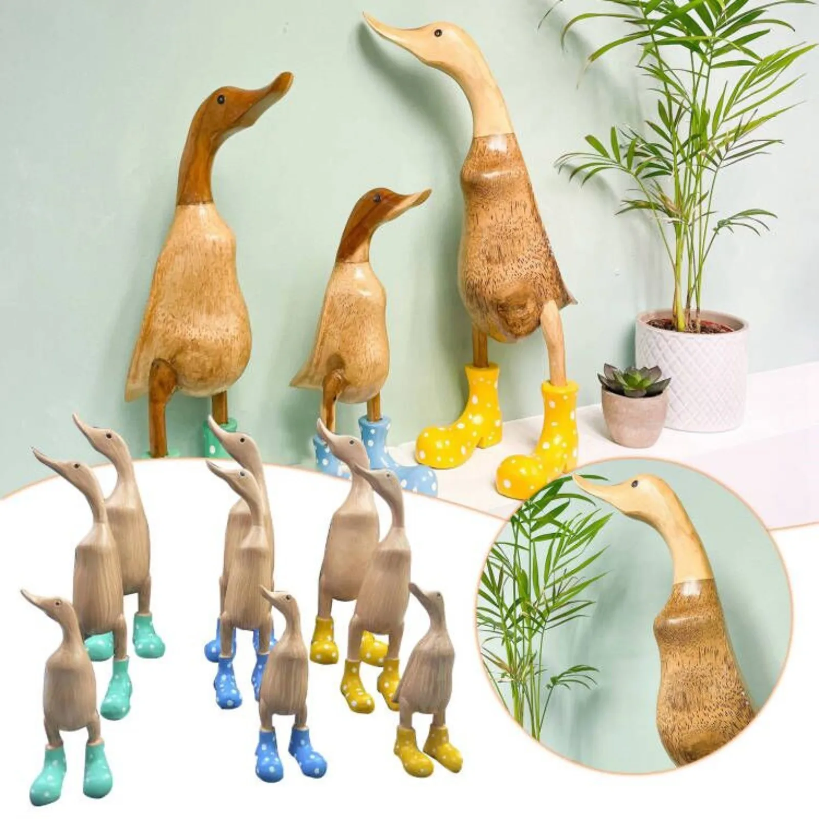 Creative-Resin-Spotted-Rain-Boots-Duck-Home-Desktop-Decor-Duck-Living
