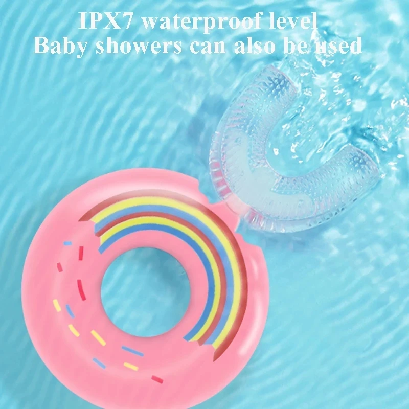 1PCs donut baby soft safe silicone training toothbrush mouth guard gum teeth scrub dental oral care children tooth brush tool