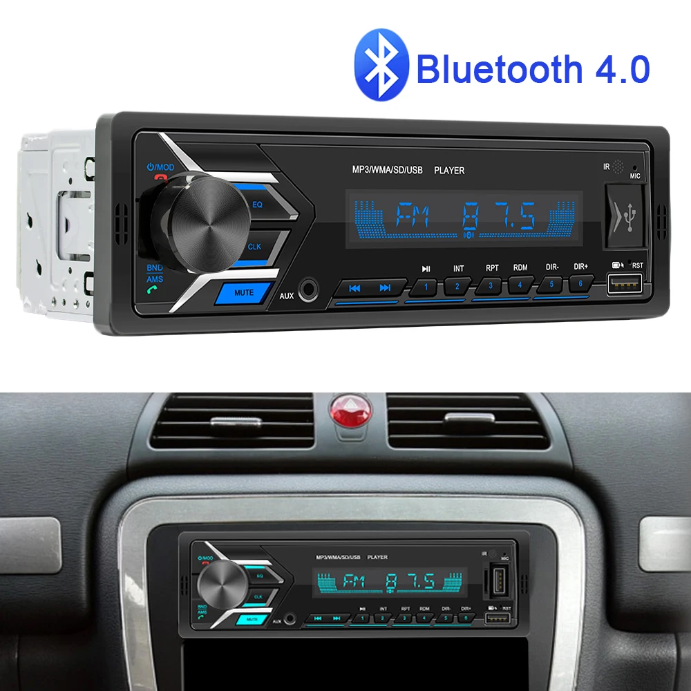 

Bluetooth-стереомагнитола 1 Din с поддержкой FM-радио и подсветкой