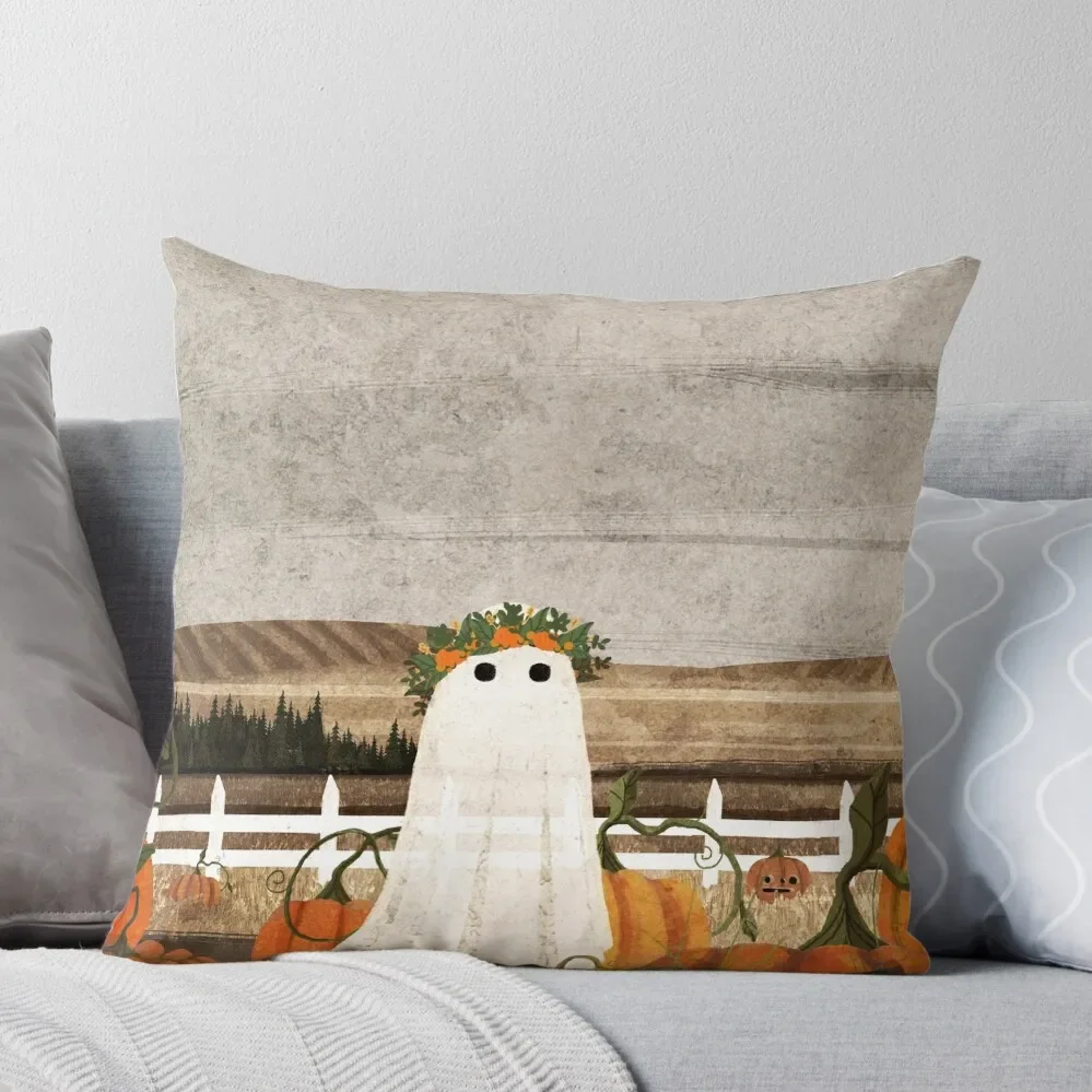 

There's a Ghost in the Pumpkins Patch Again... Throw Pillow covers for pillows Sofa Cushions Covers